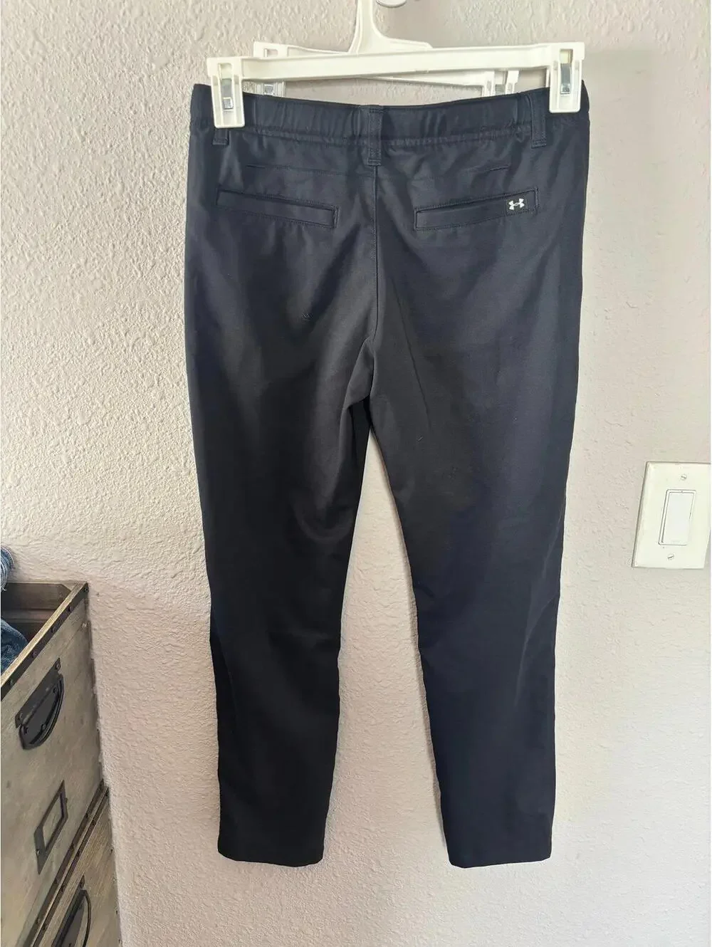 Youth Under Armour boys black pants size YLG adjustable waist